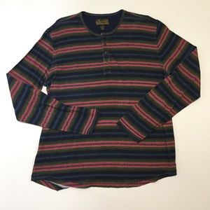 Lucky Brand Shirts - Lucky Brand Mens XL Henley Shirt Blue Pink Green Lucky Brand Shirts - Lucky Brand Mens XL Henley Shirt Blue Pink Green